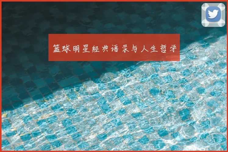篮球明星经典语录与人生哲学
